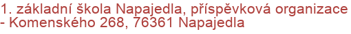 1. základní škola Napajedla, příspěvková organizace - Komenského 268, 76361 Napajedla