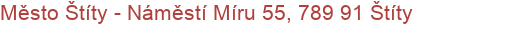 Město Štíty - Náměstí Míru 55, 789 91 Štíty