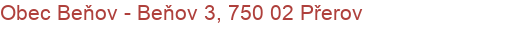 Obec Beňov - Beňov 3, 750 02 Přerov