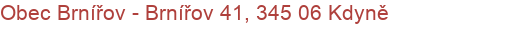 Obec Brnířov - Brnířov 41, 345 06 Kdyně