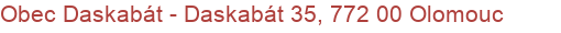 Obec Daskabát - Daskabát 35, 772 00 Olomouc
