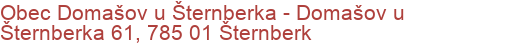 Obec Domašov u Šternberka - Domašov u Šternberka 61, 785 01 Šternberk