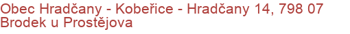 Obec Hradčany - Kobeřice - Hradčany 14, 798 07 Brodek u Prostějova
