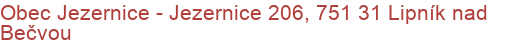 Obec Jezernice - Jezernice 206, 751 31 Lipník nad Bečvou