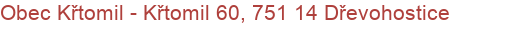 Obec Křtomil - Křtomil 60, 751 14 Dřevohostice