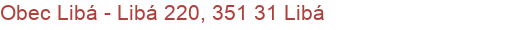 Obec Libá - Libá 220, 351 31 Libá