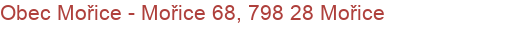 Obec Mořice - Mořice 68, 798 28 Mořice