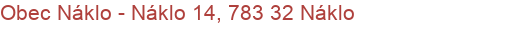 Obec Náklo - Náklo 14, 783 32 Náklo