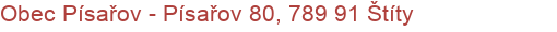 Obec Písařov - Písařov 80, 789 91 Štíty