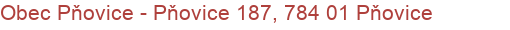 Obec Pňovice - Pňovice 187, 784 01 Pňovice