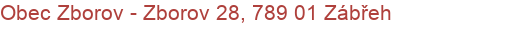 Obec Zborov - Zborov 28, 789 01 Zábřeh