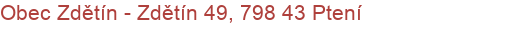 Obec Zdětín - Zdětín 49, 798 43 Ptení