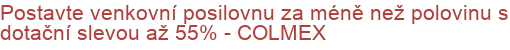 Postavte venkovní posilovnu za méně než polovinu s dotační slevou až 55% - COLMEX